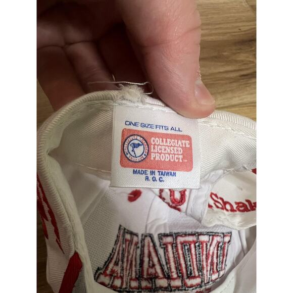 Vintage Indiana Hoosiers Hat Cap Snap Back NCAA Football Athletic 90s Signed - Picture 7 of 7